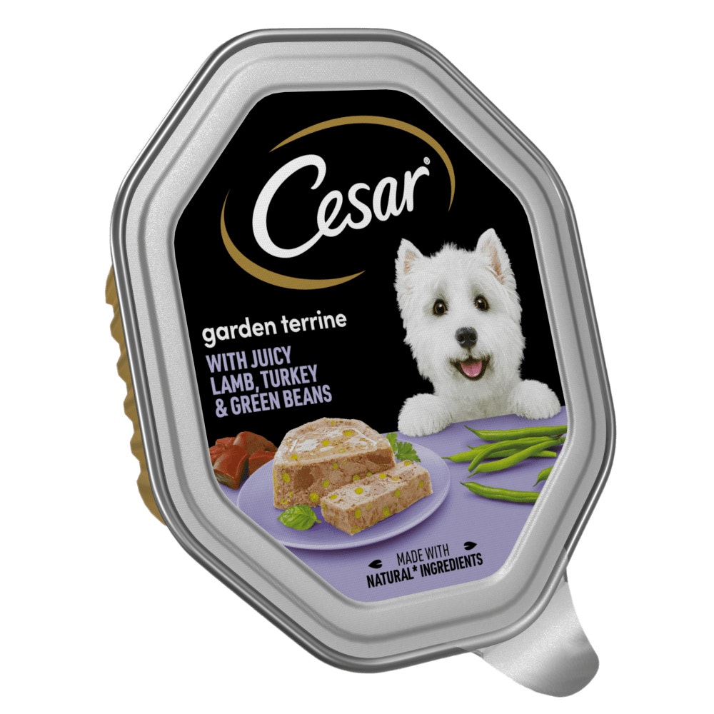 CESAR® Garden Terrine Dog Food Tray Lamb, Turkey & Green Beans in Loaf 150g - 1